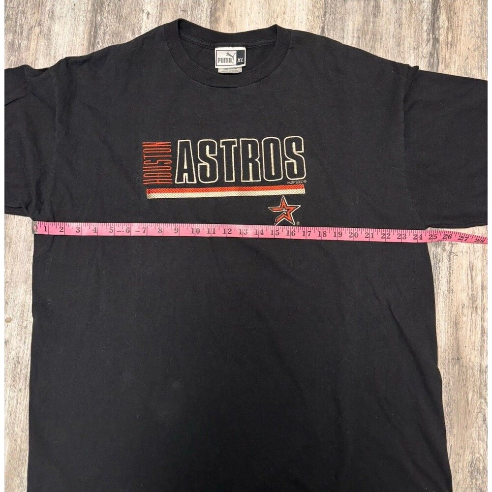 Puma Big Tag Houston Astros Black Shirt Mens Size XL Vintage 2000 MLB - Picture 6 of 7